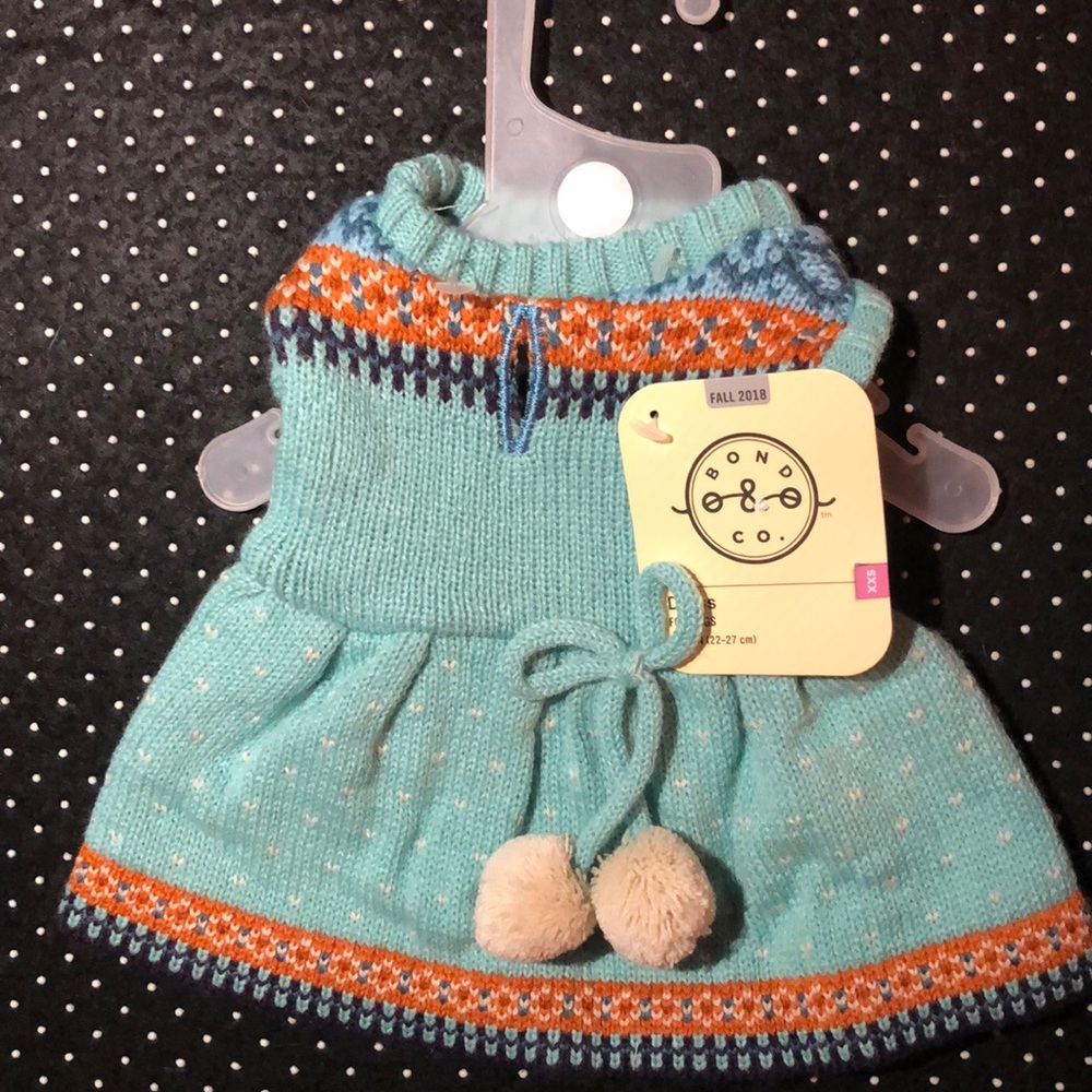 Aquamarine medium twill cold outside sweater.
